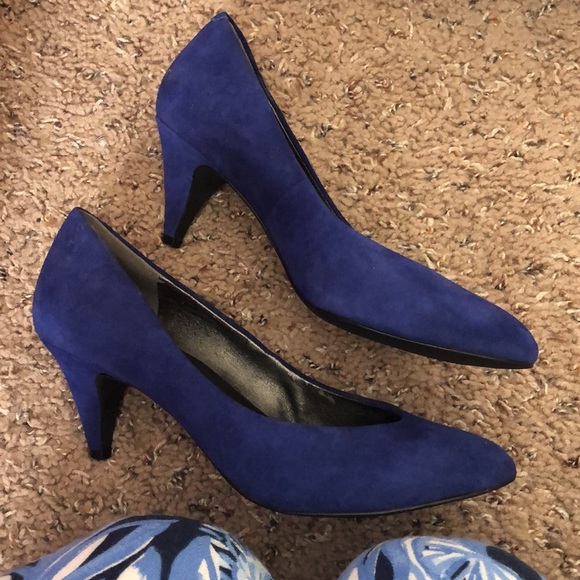 Jessica Simpson Blue Suede Pumps - Picture 4 of 7